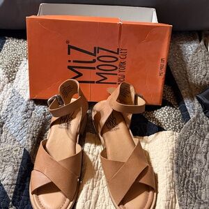 Miz Mooz Women's Brown Leather Sandals
